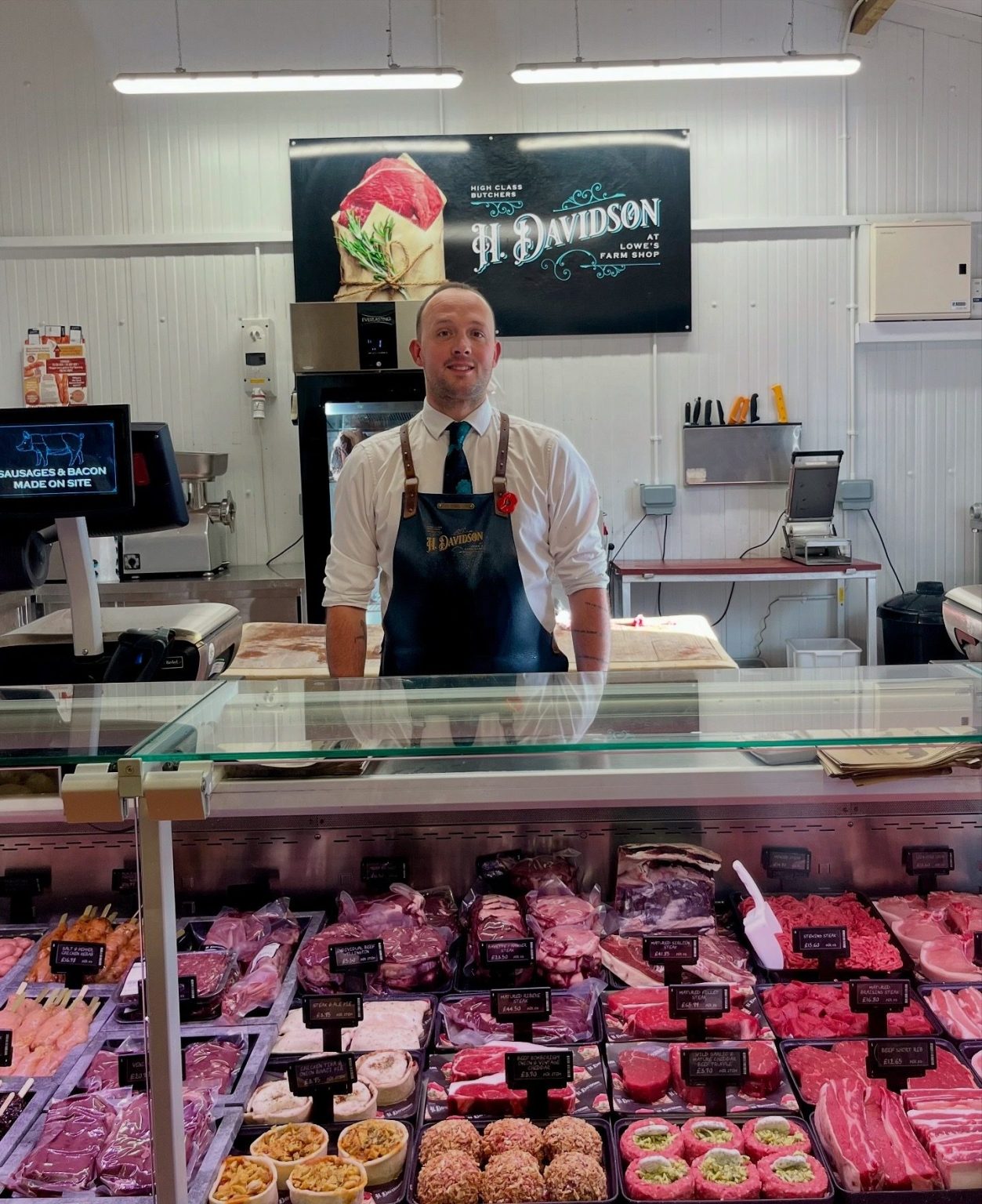 Dan, resident butcher at H Davidson Butchers